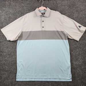 FootJoy Men Coastal Golf Quiet Luxury Preppy Performance Polo Shirt Size XL
